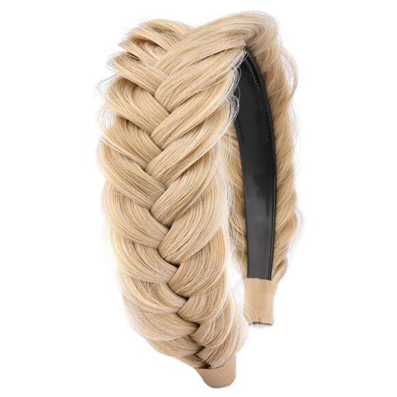 Wide Messy Braided Headband Honey Blonde - Picture 1 of 6